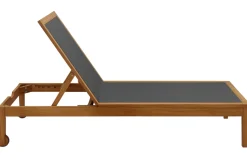 Miliboo Sonnenliegen dunkelgrau und Massivholz (2er-Set) NAVEEN* Gartenliegen