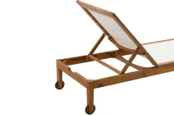 Miliboo Sonnenliegen weiß und Massivholz (2er-Set) NAVEEN* Gartenliegen