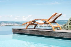 Miliboo Sonnenstuhl Cremefarben BIARRITZ* Gartenliegen