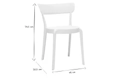 Miliboo Stapelbare Stühle weißer Kunststoff für Innen- und Außenbereich (2er- Set) RIOS* Gartenstühle