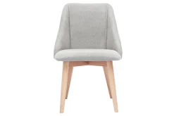 Miliboo Stühle aus grauem Stoff mit Samteffekt und massivem Buchenholz (2er-Set) HIGGINS* Design-stühle