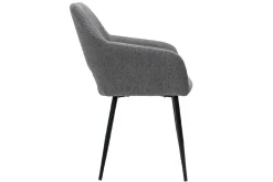 Miliboo Stühle aus grauem Stoff mit Samteffekt (2er-Set) LAURETTE* Design-stühle