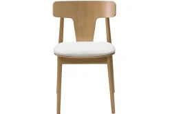 Miliboo Stühle aus hellem Eichenholz und Stoff mit Bouclé-Wolleffekt in Ecru (2er-Set) LOUISA* Design-stühle|Holzstühle