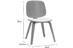 Miliboo Stühle aus hellem Holz und hellgrauem Stoff (2er-Set) BECK* Design-stühle|Holzstühle