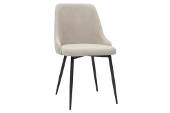 Miliboo Stühle aus naturfarbenem Stoff mit Samteffekt und schwarzem Metall (2er-Set) CULT* Design-stühle