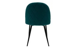 Miliboo Stühle aus petrolblauem Samt und schwarzem Metall (2er-Set) JOVI* Design-stühle
