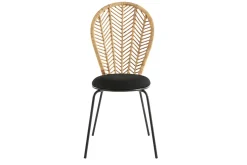 Miliboo Stühle aus Rattan, Stoff und schwarzem Metall (2er-Set) PEACOCK* Design-stühle