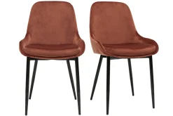 Miliboo Stühle aus rostfarbenem Samt (2er-Set) HOLO* Design-stühle