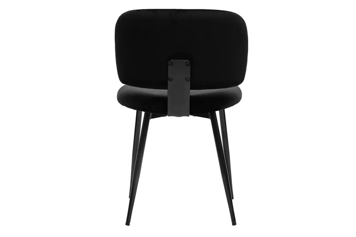 Miliboo Stühle aus schwarzem Samtstoff und Metall (2er-Set) ATRIUM* Design-stühle