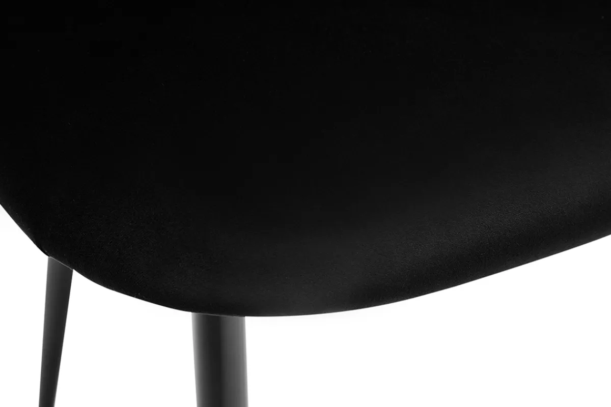 Miliboo Stühle aus schwarzem Samtstoff und Metall (2er-Set) ATRIUM* Design-stühle