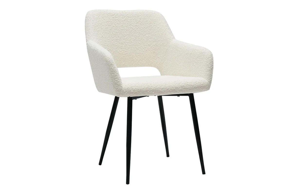 Miliboo Stühle aus Stoff mit Woll-Effekt (2er-Set) LAURETTE* Design-stühle