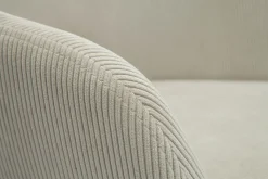 Miliboo Stühle aus taupefarbenem Cordstoff und schwarzem Metall (2er-Set) LAURETTE* Design-stühle