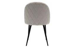 Miliboo Stühle aus taupefarbenem Samt und schwarzem Metall (2er-Set) JOVI* Design-stühle