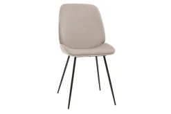 Miliboo Stühle aus taupefarbenem Samt mit Beinen aus Metall 2er-Set KAOLY* Design-stühle