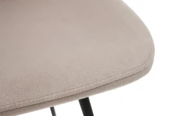Miliboo Stühle aus taupefarbenem Samt mit Beinen aus Metall 2er-Set KAOLY* Design-stühle