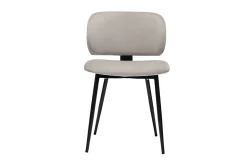 Miliboo Stühle aus taupefarbenem Samt und schwarzem Metall (2er-Set) ATRIUM* Design-stühle