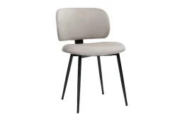 Miliboo Stühle aus taupefarbenem Samt und schwarzem Metall (2er-Set) ATRIUM* Design-stühle