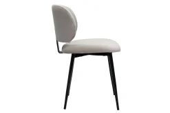 Miliboo Stühle aus taupefarbenem Samt und schwarzem Metall (2er-Set) ATRIUM* Design-stühle
