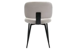 Miliboo Stühle aus taupefarbenem Samt und schwarzem Metall (2er-Set) ATRIUM* Design-stühle