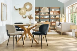 Miliboo Stühle aus taupefarbenem Samt und schwarzem Metall (2er-Set) ATRIUM* Design-stühle
