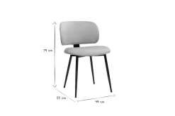 Miliboo Stühle aus taupefarbenem Samt und schwarzem Metall (2er-Set) ATRIUM* Design-stühle