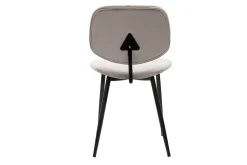 Miliboo Stühle aus taupefarbenem Samt und schwarz lackiertem Metall (2er-Set) TOBIAS* Design-stühle