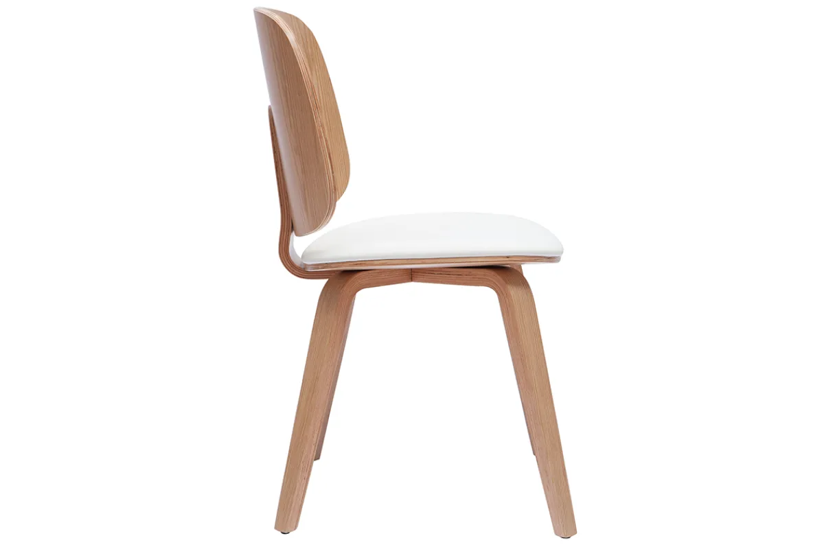Miliboo Stühle helles Holz und weiß (2er-Set) BECK* Design-stühle|Holzstühle
