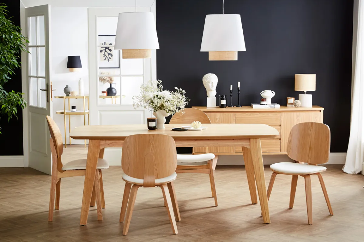 Miliboo Stühle helles Holz und weiß (2er-Set) BECK* Design-stühle|Holzstühle