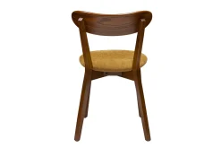 Miliboo Stühle im Eichen-Vintage und senfgelbe Sitzfläche mit Samteffekt (2er-Set) DOVE* Design-stühle|Holzstühle
