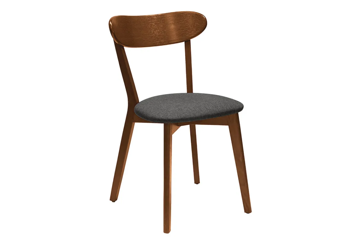 Miliboo Stühle im Eichen-Vintage und anthrazitgraue Sitzfläche (2er-Set) DOVE* Design-stühle|Holzstühle