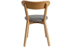 Miliboo Stühle im Eichen-Vintage und Sitzfläche aus grauem Chiné (2er-Set) DOVE* Design-stühle|Holzstühle