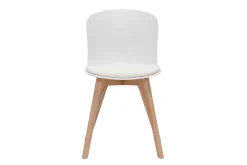 Miliboo Stühle in Weiß mit hellem Holz (2er-Set) ARISTA* Design-stühle