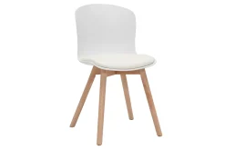 Miliboo Stühle in Weiß mit hellem Holz (2er-Set) ARISTA* Design-stühle