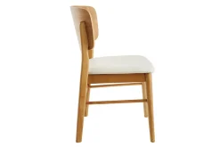Miliboo Stühle in Weiß und hellem Holz (2er-Set) SHELDON* Design-stühle|Holzstühle