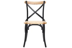 Miliboo Stühle Industrie-Stil schwarzes Metall und Holz (2er-Set) JAKE* Design-stühle|Holzstühle