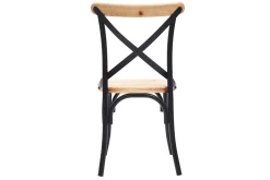 Miliboo Stühle Industrie-Stil schwarzes Metall und Holz (2er-Set) JAKE* Design-stühle|Holzstühle
