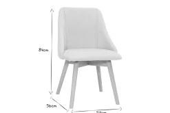 Miliboo Stühle mit Stoff in strukturiertem Samteffekt in Grün und hellem Holz (2er-Set) HIGGINS* Design-stühle