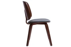 Miliboo Stühle schwarz mit dunklem Holz (2er-Set) BECK* Design-stühle|Holzstühle