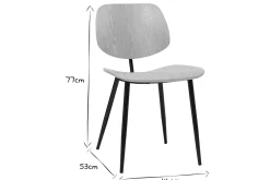 Miliboo Stühle schwarzes Holz und schwarzes Metall (2er-Set) TOBIAS* Design-stühle|Holzstühle