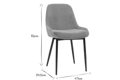 Miliboo Stühle senfgelber Stoff mit Samteffekt schwarzer Metallfuß 2er-Set HOLO* Design-stühle