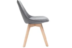 Miliboo Stühle skandinavisch aus dunkelgrauem Stoff und Holz (2er-Set) MATILDE* Design-stühle