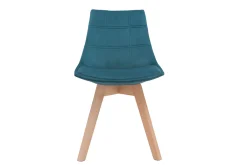 Miliboo Stühle skandinavisch aus dunkelgrauem Stoff und Holz (2er-Set) MATILDE* Design-stühle