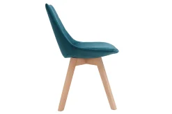 Miliboo Stühle skandinavisch aus dunkelgrauem Stoff und Holz (2er-Set) MATILDE* Design-stühle