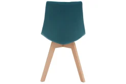 Miliboo Stühle skandinavisch aus dunkelgrauem Stoff und Holz (2er-Set) MATILDE* Design-stühle