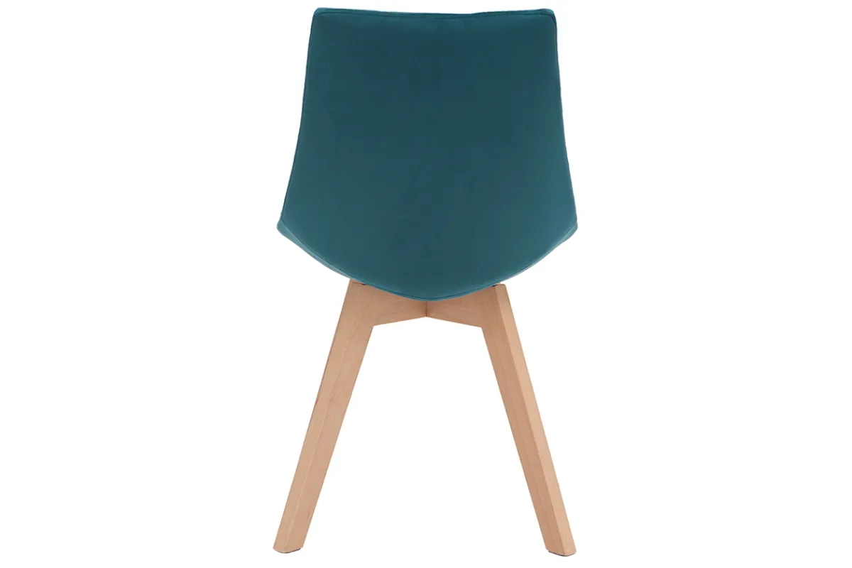 Miliboo Stühle skandinavisch aus dunkelgrauem Stoff und Holz (2er-Set) MATILDE* Design-stühle