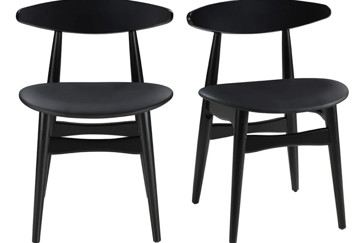 Miliboo Stühle skandinavisch helles Holz Weiß (2er-Set) WALFORD* Design-stühle|Holzstühle