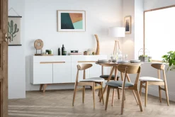 Miliboo Stühle skandinavisch helles Holz Weiß (2er-Set) WALFORD* Design-stühle|Holzstühle