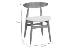 Miliboo Stühle skandinavisch helles Holz Weiß (2er-Set) WALFORD* Design-stühle|Holzstühle