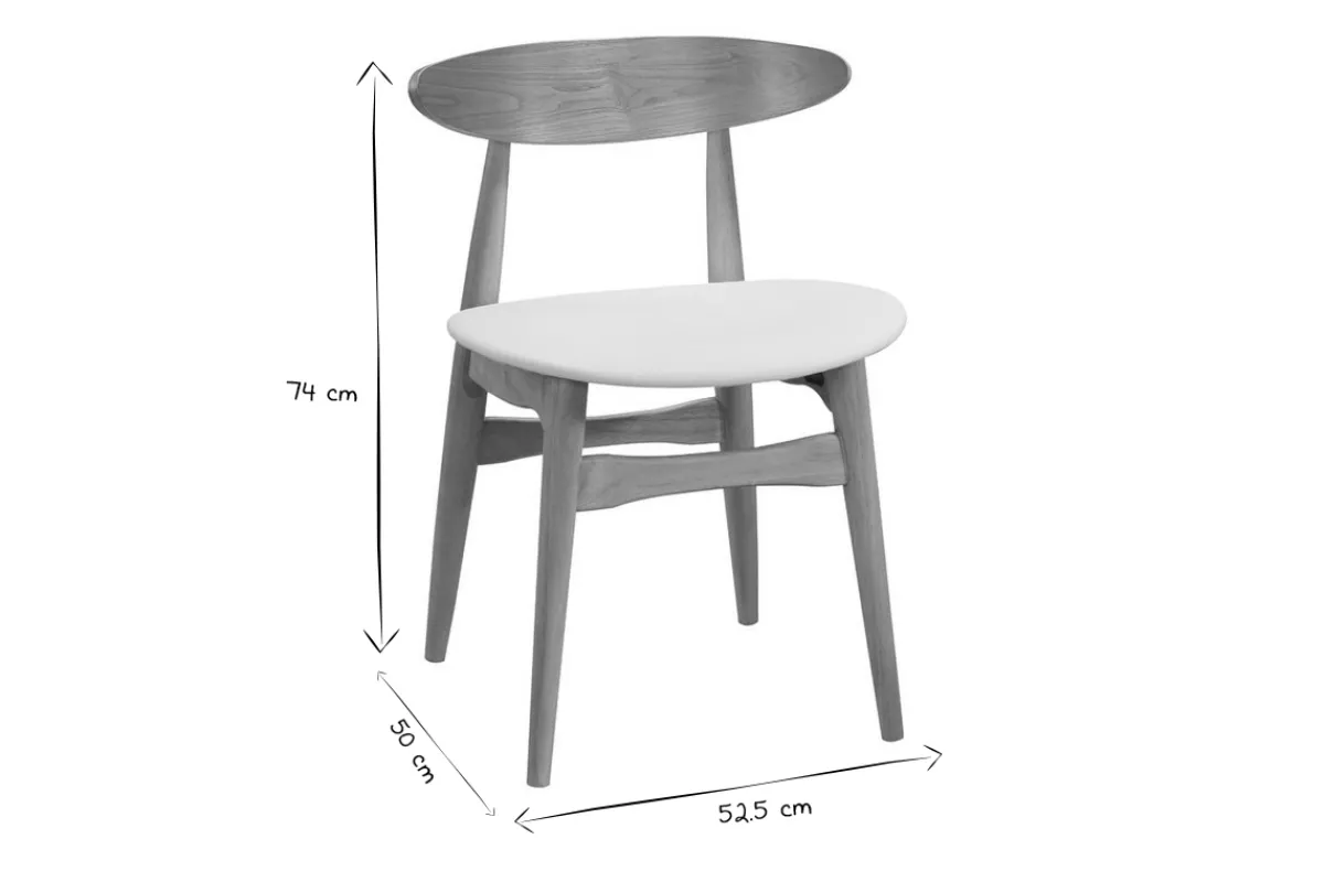 Miliboo Stühle skandinavisch helles Holz Weiß (2er-Set) WALFORD* Design-stühle|Holzstühle