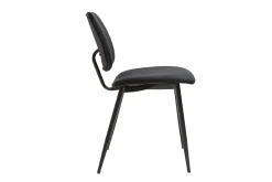 Miliboo Stühle TOBIAS aus schwarzem Samt und schwarz lackiertes Metall 2er-Set TOBIAS* Design-stühle